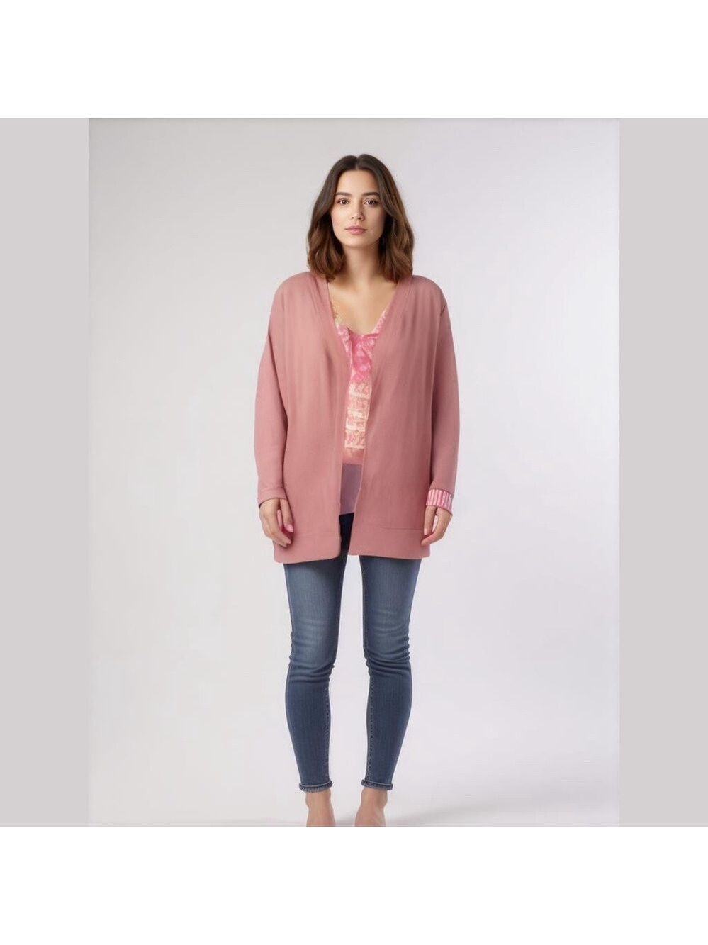 Women's EXCHIC Cardigan, XL, Pink